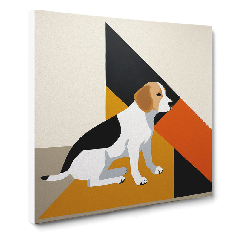 Beagle Suprematism No.4 - Wrapped Canvas, 50cm H x 50cm W x 3cm D