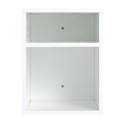 Glossy White Small Wall Mounted Shelf Units, 12 Inch - For Bathroom, Bedroom, Kitchen Decor 12" Storage Gloss Kitchen, Room