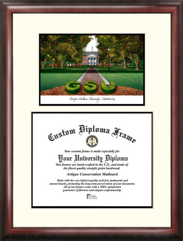 Cadre de diplôme de lithographie à eagles universitaires georgia southern NCAA