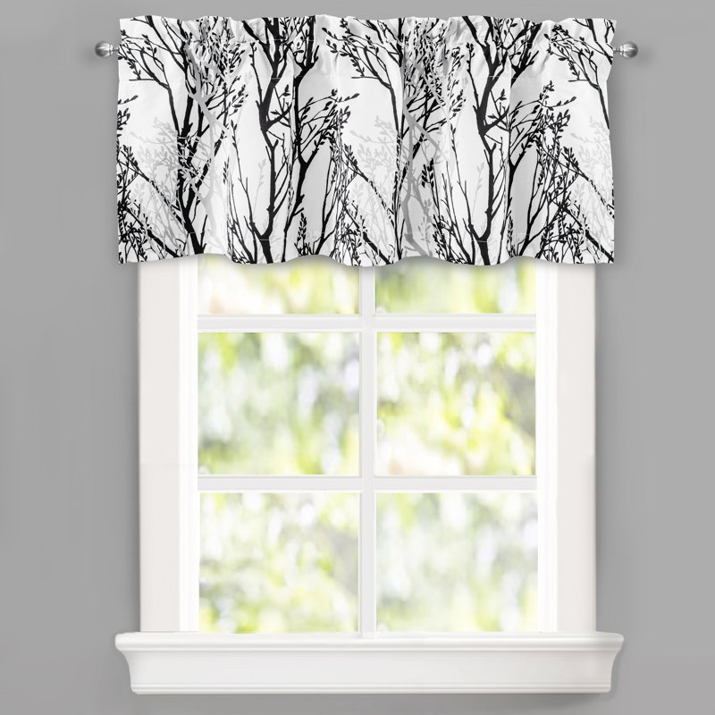Ajay-Lee Floral Tailored 52'' W Window Valance in