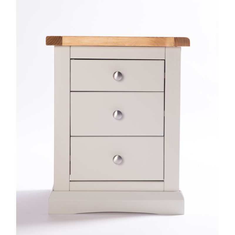 Lucius 45cm W Solid + Manufactured Wood Bedside Table