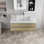 Meuble-lavabo flottant avec lavabo, meuble-lavabo mural moderne avec lavabo en résine et tiroirs à fermeture en douceur