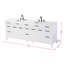Meuble-lavabo double 84 po blanc-119513601