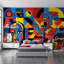 Papier peint géométrique abstrait Pop Art-1177949878-1177949881