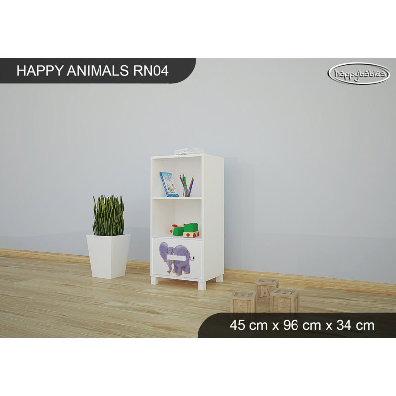 45cm W Animals Kids Cube, White