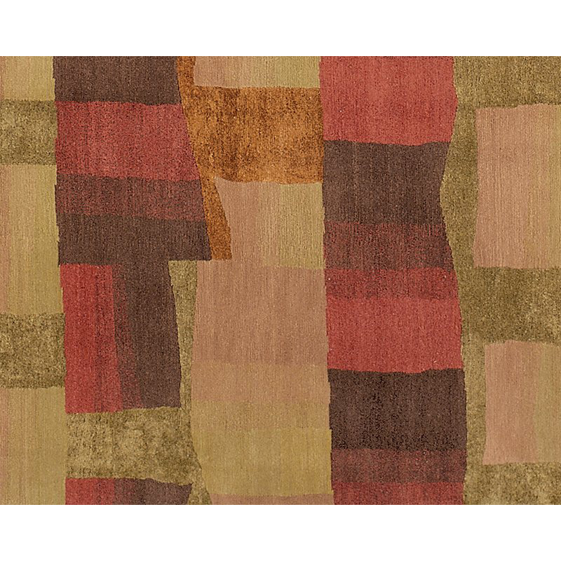 Eva H Hand Knotted Geometric Area Rug, Rectangle 9' x 12'