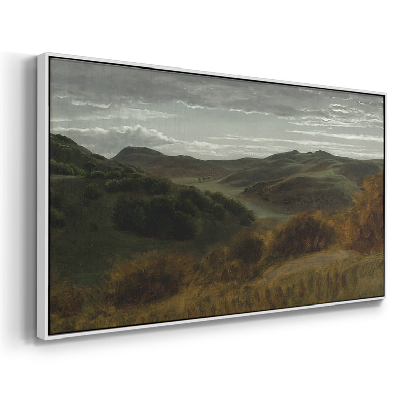 Série paysage - MCLIX - Toile tendue avec châssis encadré - Prêt à être accroché, H 25 po x l 49 po, Blanc