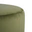 Repose-pieds rond en velours, vert olive-1315631519