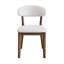  Chaise de salle à manger rembourrée 2 pièces, couleur noyer-1302894612