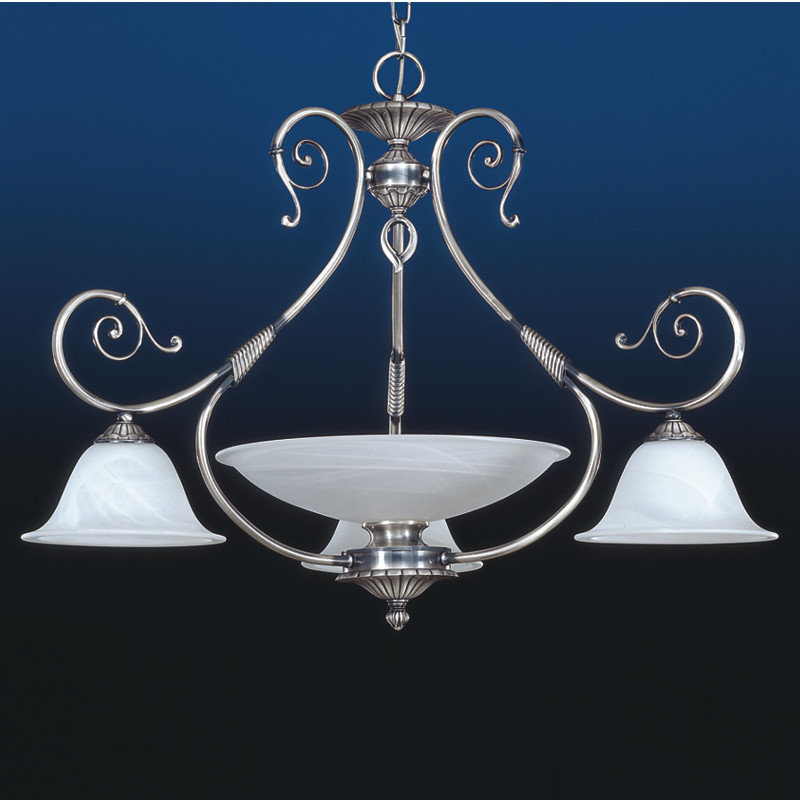 Alava I 4 - Light Chandelier, Silver oxide