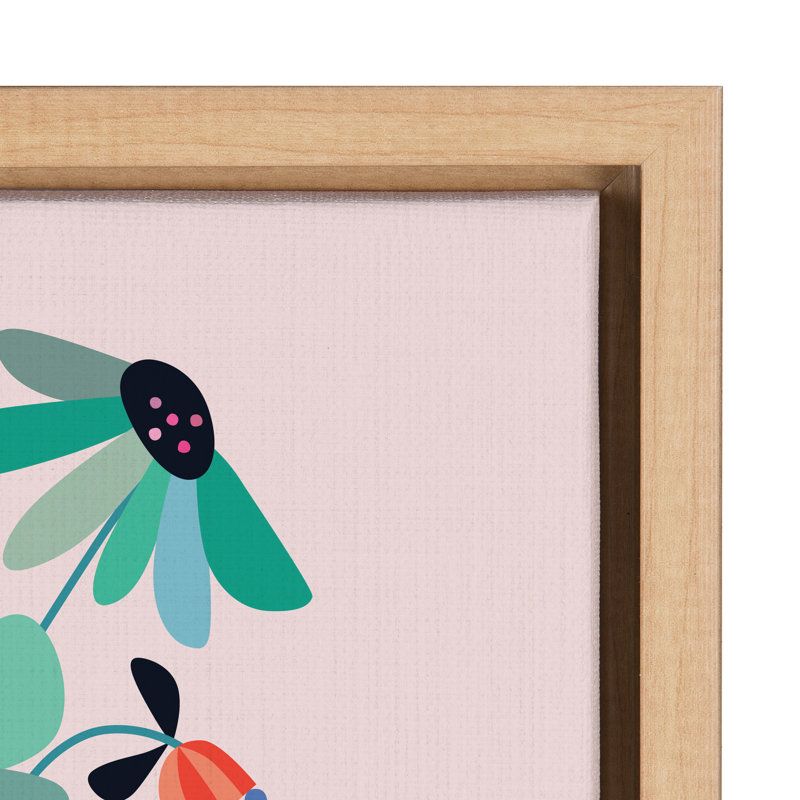 «Mid Century Modern Daisies» par Rachel Lee 3 Birdies Studio, reproduction d'art sur toile encadrée