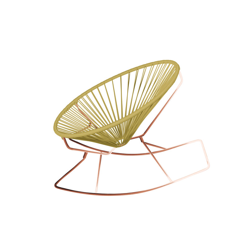 Chaise berçante intérieure / extérieure faite à la main Innit, Caramel / cuivre