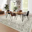 Tapis antidérapant lavable à la machine pour le salon Bordure florale à motif vieilli rétro-1162446255