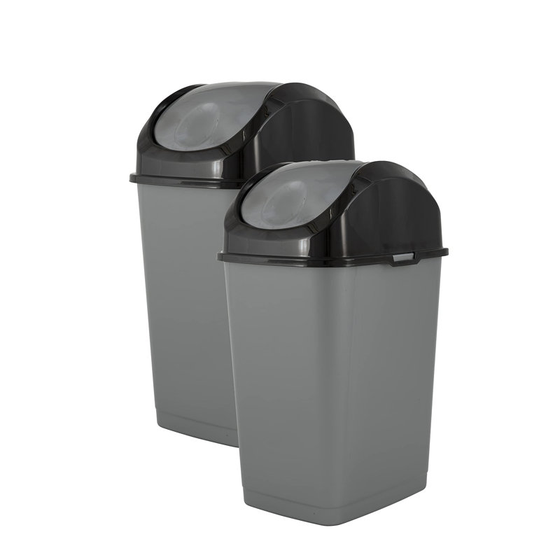 Petite poubelle pour dortoir avec couvercle 4,5 gallons en plastique Superio