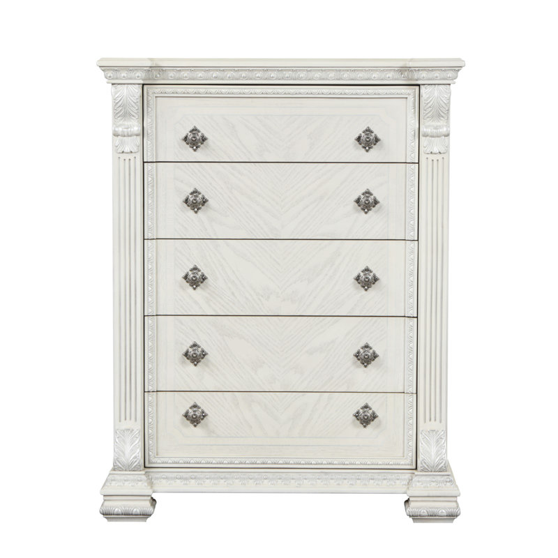 Commode traditionnelle Promenade, blanc brossé