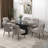 Dinnington Velvet Upholstered Side Chair With Black Legs-480444288