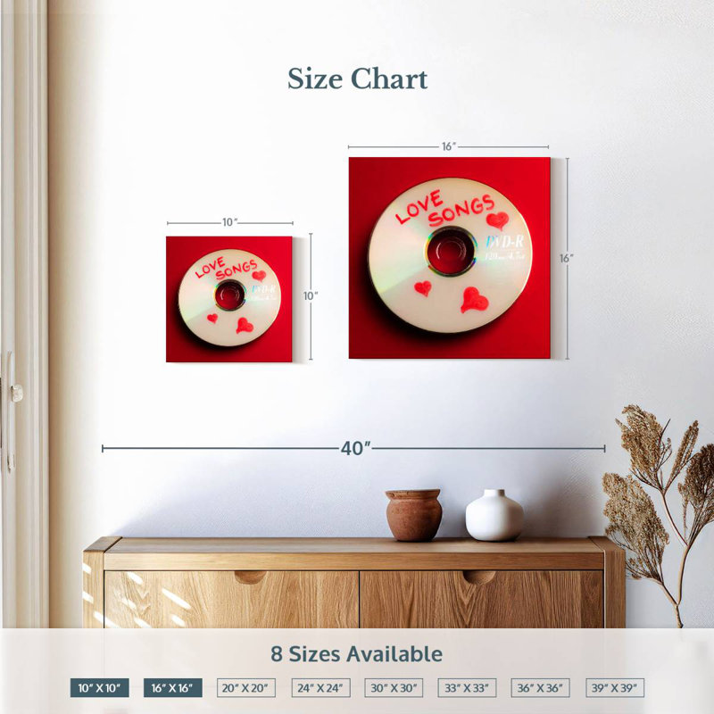 Abarca Love Songs CD, 16" H x 16" W