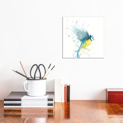 Blue Tit Bird II by The Cosmic Whale - Gallery-Wrapped Canvas Giclée on Canvas