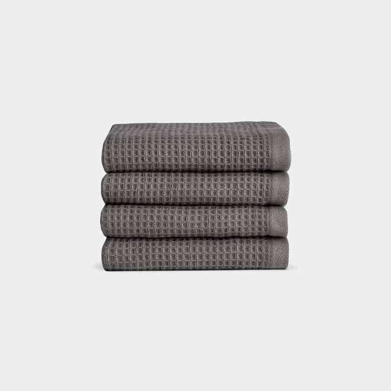Waffle Washcloths, Gray