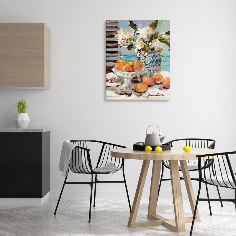 «Coastal Fruits Still Life», art mural sur toile par Jane Slivka, H 40 po x l 30 po