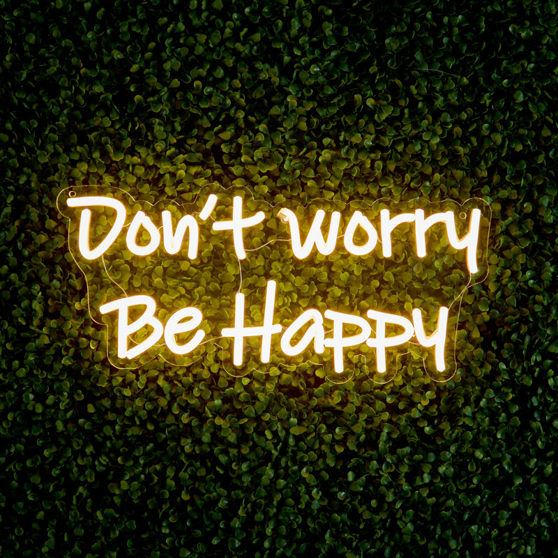 42cm Neon Effect Led Sign - Don't Worry Be Happy