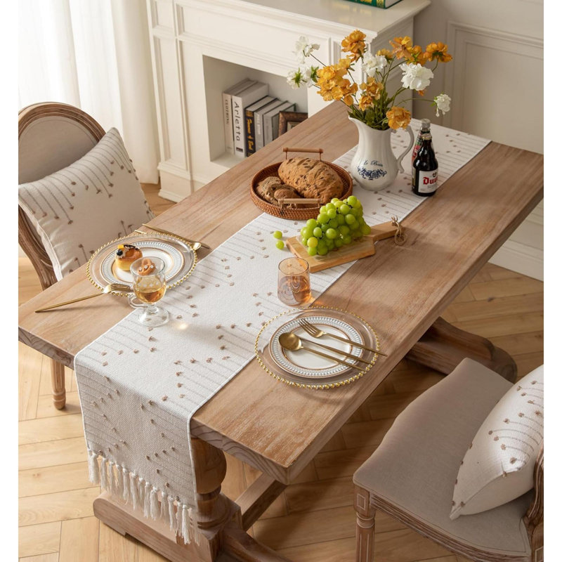 Boules Runner Polyester Blend Table Runnner, 13" W x 108" L