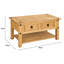 Coffee Table with Storage 2 Drawer Solid