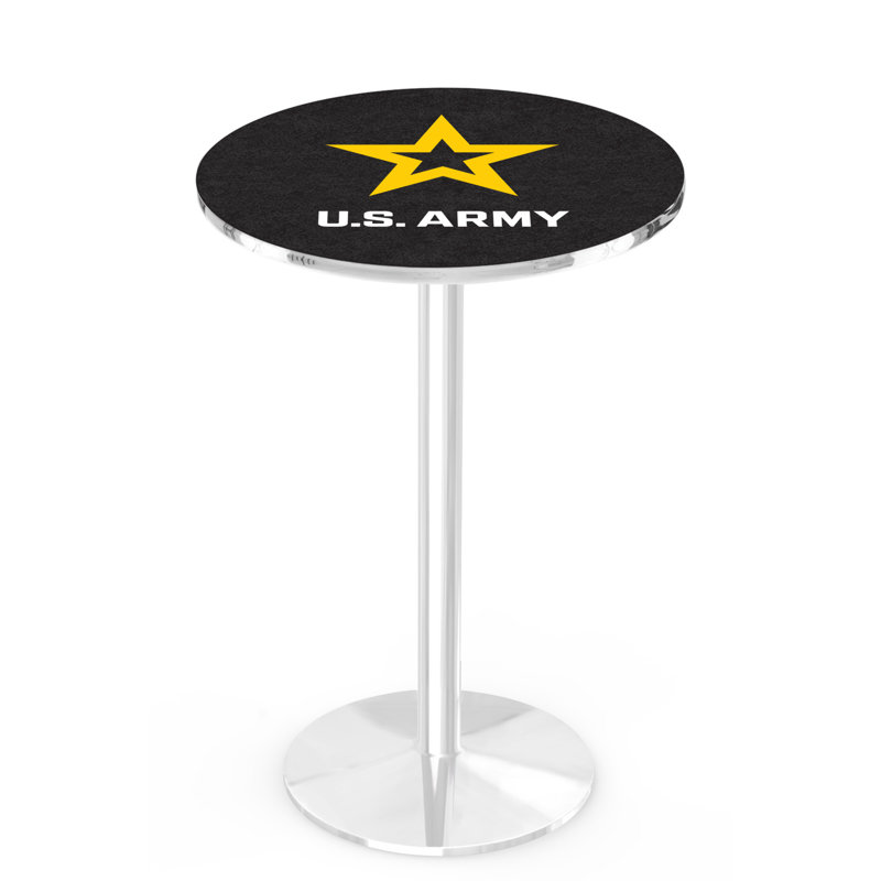 Table bistro militaire 36 ", Chrome, Armée des États-Unis