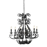 Italian 6 - Light Candle Style Empire Chandelier
