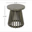 Table d'appoint d'extérieur en bois d'acacia pour le patio, table basse ronde pour la cour arrière, pelouse et balcon