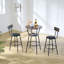 Ensemble de table de bar ronde et de tabouret avec tablette, tabouret rembourré avec dossier, idéal pour les petits espaces et les rassemblements confortables
