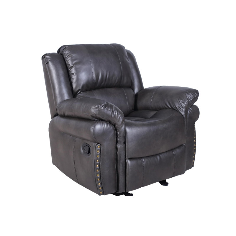Ensemble de salon en similicuir Eyder, Similicuir gris