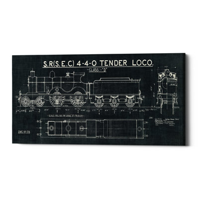« ii », impression sur toile Train Blueprint
