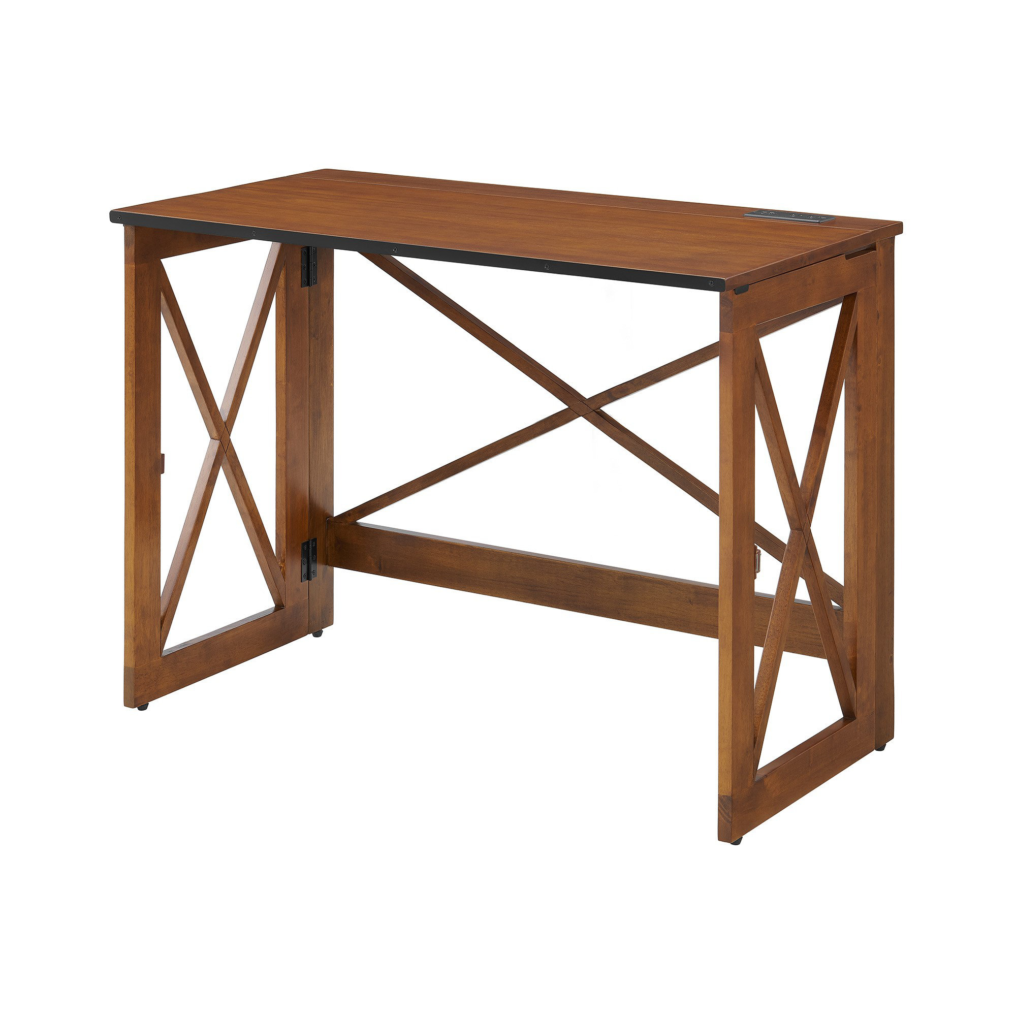Gracie Oaks Stakmore Folding Wood/steel Desk With Power Block, Frame
