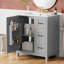 Meuble-lavabo moderne avec lavabo en céramique intégré, idéal pour les espaces compacts et de taille moyenne, design durable et élégant