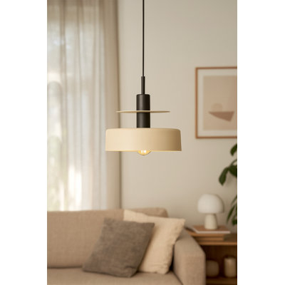 1 - Light Matte Black Drum Pendant