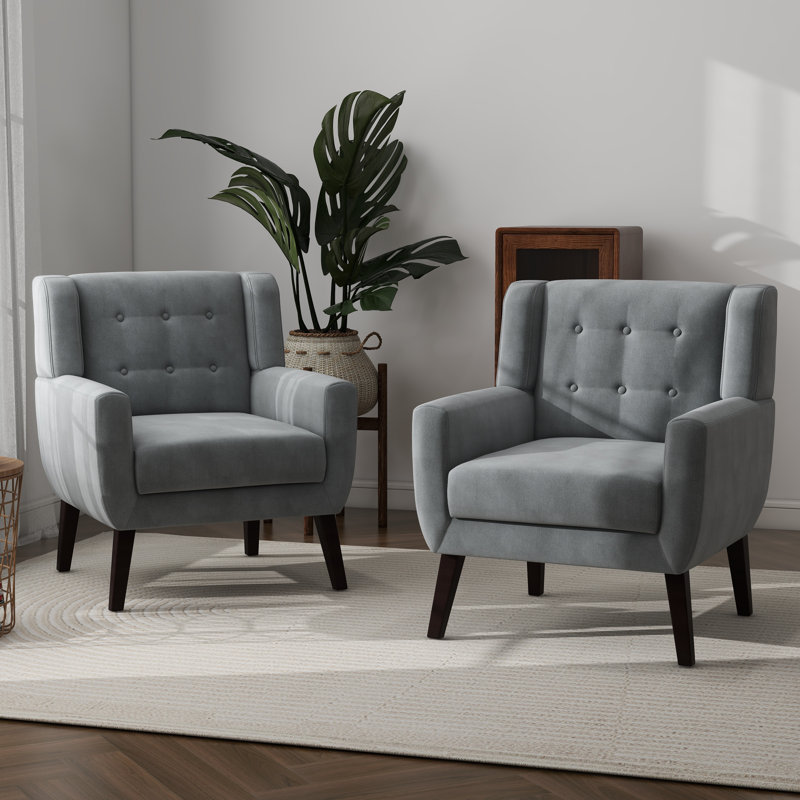 Fauteuil Jaqueze, Velours gris velours