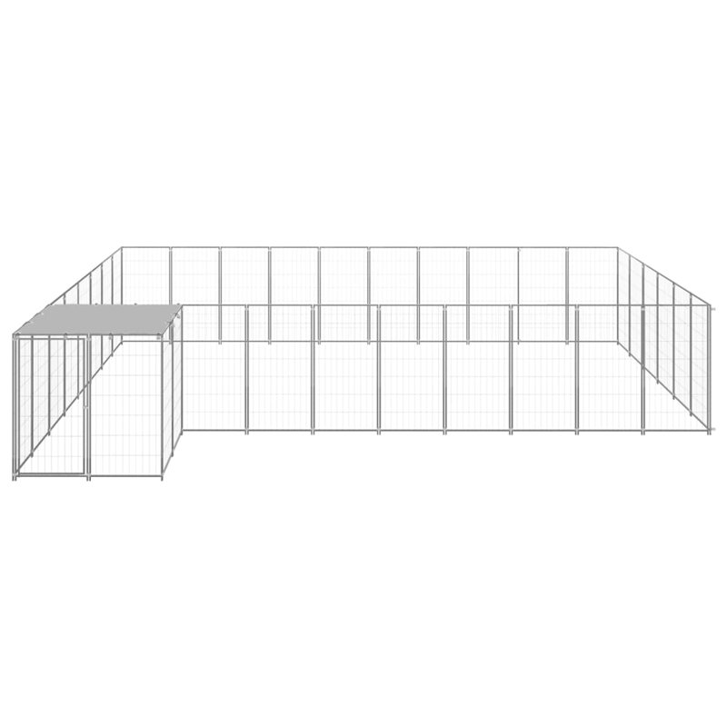 Perdue 43.31cm H Metal Yard Kennel With Door, Silver