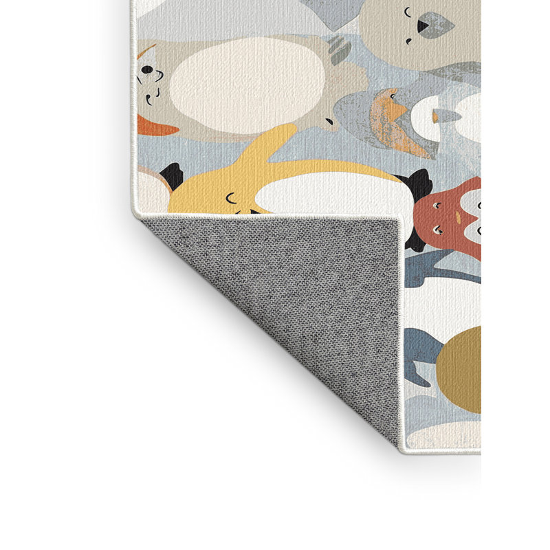 Tapis pour enfants 6 animaux Ginza, Rectangulaire 2 pi x 3 pi