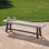 Eules 17.5" H x 63" W Solid Wood and Metal Outdoor Dining Bench