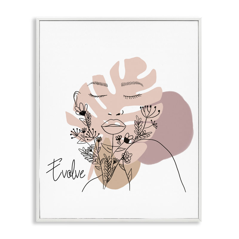 Evolve Boho Portrait, estampe numérique par Chen Alyesh, Estampe numérique encadrée blanc bord de mer, H 14 po x l 11 po