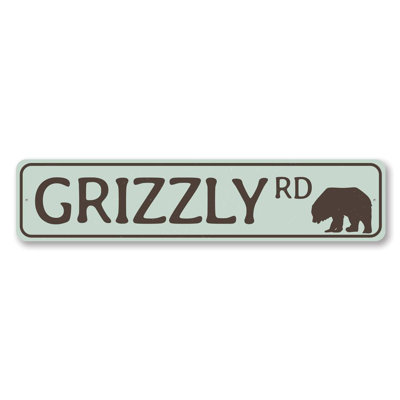 Grizzly Road Custom Aluminum Sign
