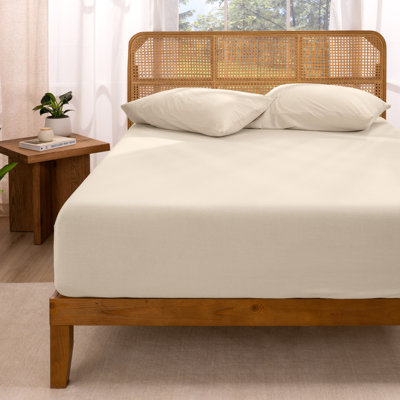 Organic 100% Cotton Jersey Knit Fitted Sheet