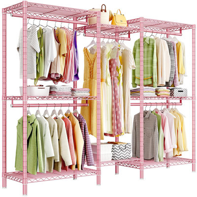 Ahlstrom 77" H Adjustable Metal Clothing Rack
