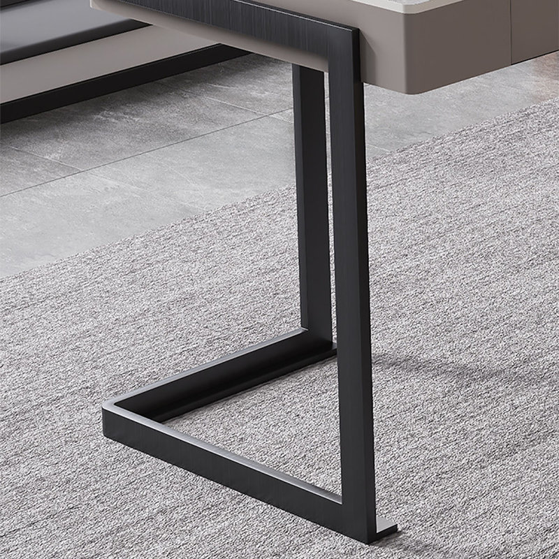 Bureau italien en pierre frittée minimaliste italien, H 29,5 po x l 63 po x P 23,6 po