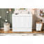Lit escamotable double avec port USB et grand tiroir, blanc-217644951-217644944