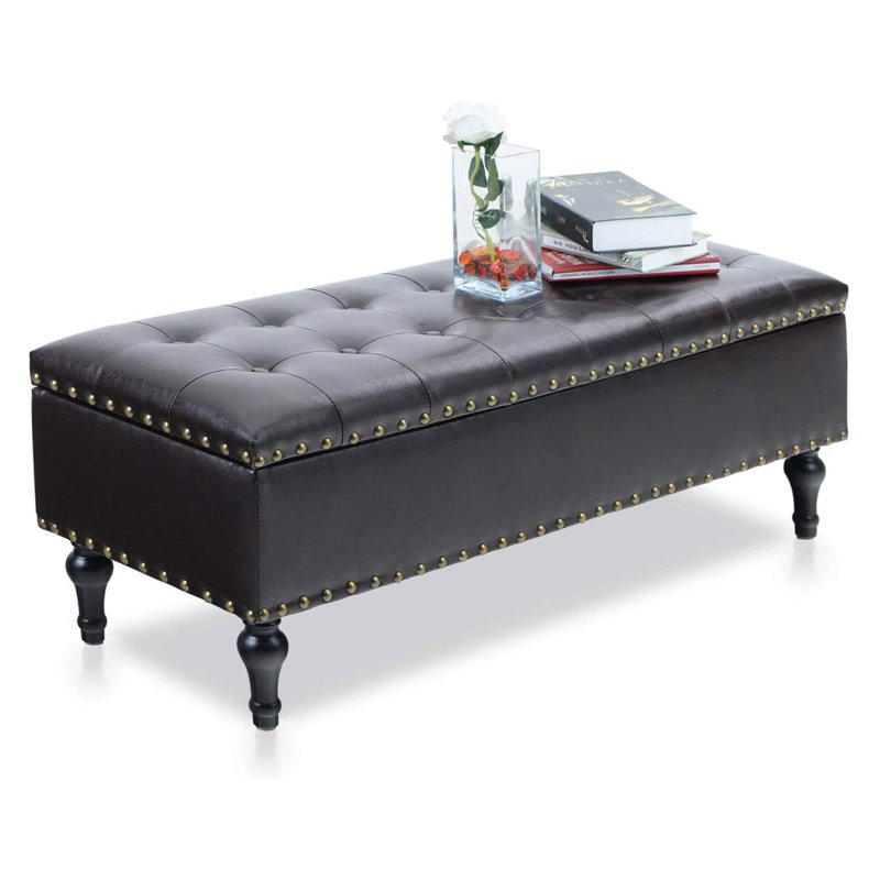 Banc de rangement à couvercle rabattable Vennie