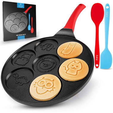 Pancake Maker Pan Griddle Pancake Pans Molds for Kids Nonstick Pancake  Griddle Pan with 7 Animal Shapes Cooking Utensils