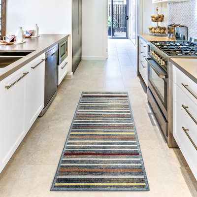 Tapis blanc / bleu / brun Pimm