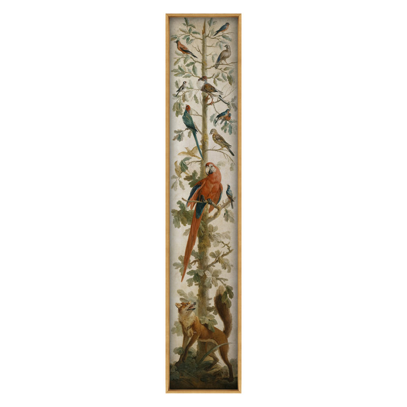 Tropical Vertical Painting 4 Print by Grand Archives, Gold Framed